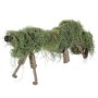 Olive green rifle cover mounted on a weapon