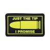 Липучка знак, 3D "Just The Tip", желто-черный