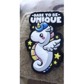 Нашивка JTG на липучке ПВХ "Dare To Be Unique"