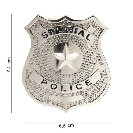Нагрудный знак "Special police" серебро