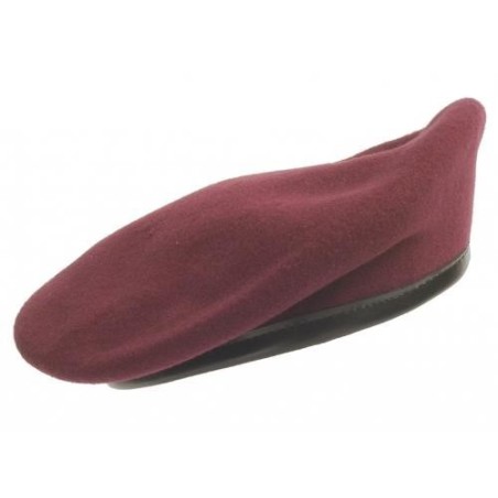 Genuine German army beret, wine red
