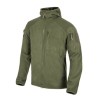Helikon Alpha Hoodie Jacket - Grid Fleece - Olive Green