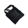 Rear view of the black pouch showing the MOLLE mounting straps and hook-and-loop carrier platform.