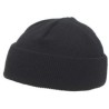 Watch Cap, black, fine knitted, extra short