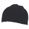 Knitted Hat, "BEANIE", cotton, black, short