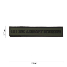 Нашивка ПВХ на липучке "101Inc airsoft division"