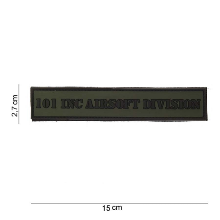 Нашивка ПВХ на липучке "101Inc airsoft division"
