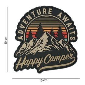 Нашивка ПВХ на липучке "Happy camper"