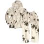 Full set view of the German Style Cotton 2-Piece Snow Camo Suit, showing both jacket and pants