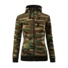 Malfini Ladies Camouflage hoodie, camo brown