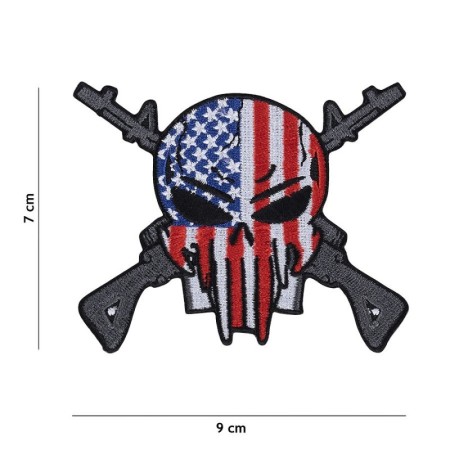 Нашивка текстильная Punisher weapons USA