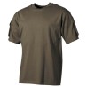 US T-shirt OD green, with sleeve pockets 