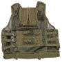 USMC-style tactical combat vest with belt, olive drab - back