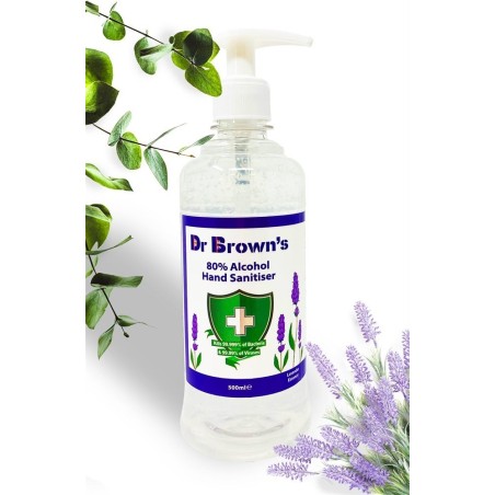 BCB Dr. Brown's Hand Sanitiser 500ml, Lavender