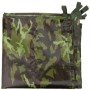 Studio product shot of the M95 camouflage tarpaulin neatly folded into a compact square, displaying the distinct pattern.