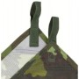 Close-up  shot highlighting the reinforced corner construction, heavy-duty stitching, and metal eyelet of the M95 tarpaulin.
