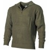 Navy Sweater, acrylic, OD green