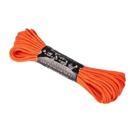 Atwood Rope MFG ™ Paracord 550, 15м, оранжевый светоотражающий