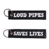 Брелок, "Loud pipes saves lives", черный