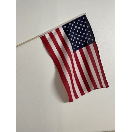 Флаг США с деревянной палкой 30 х 45 см