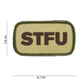 Нашивка ПВХ на липучке "STFU"
