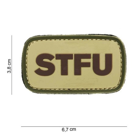 Нашивка ПВХ на липучке "STFU"