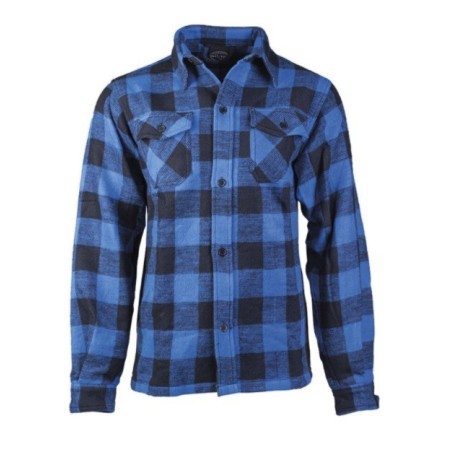 Mil-tec checkered flannel shirt, blue-black