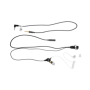 FBI Style Acoustic Headset Motorola 1-Pin - Unboxed Set Showing Headset, Acoustic Tube, Cable, and Packaging