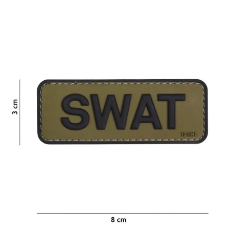 Velcro sign, "Swat" 3D, green/black
