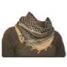 Shemagh (шарф), песчано-черный, с бахромой