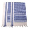Shemagh (шарф), сине-белый, с бахромой