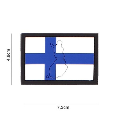 Velcro PVC embleem, "Soome lipp kontuuriga"