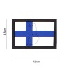 патч Velcro PVC, "Финляндия флаг с контуром"