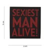 патч Velcro PVC, "Sexiest man alive", red