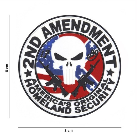 Нашивка из ПВХ на липучке «2nd Amendment punisher»