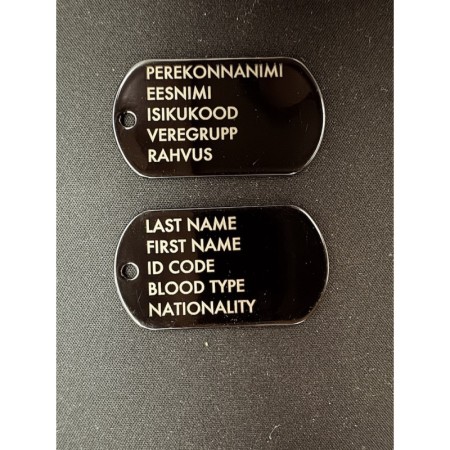 Laibaketid (Dog tag) + trükkimine must