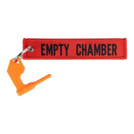 Võtmehoidja kirjaga Empty chamber punane