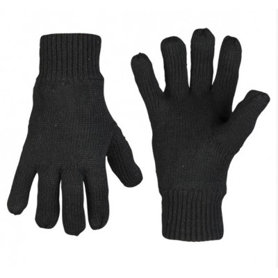 Thinsulate knitted winter gloves, black