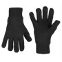 Mil-Tec acrylic Thinsulate gloves in classic black with soft knit texture.