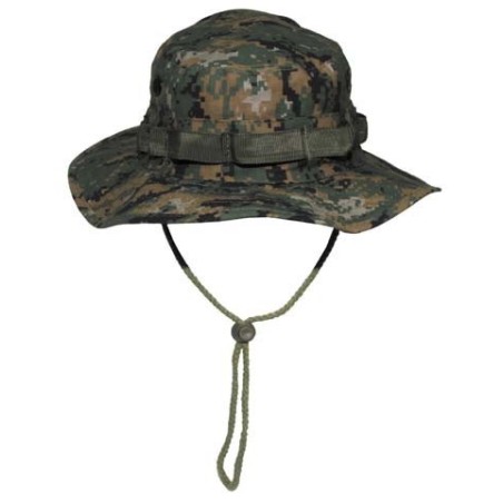 US GI Bush Hat, Rip Stop, chin strap, digital woodland