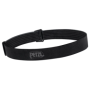 Крупный план черного сменного ремня Petzl ARIA с белым логотипом.