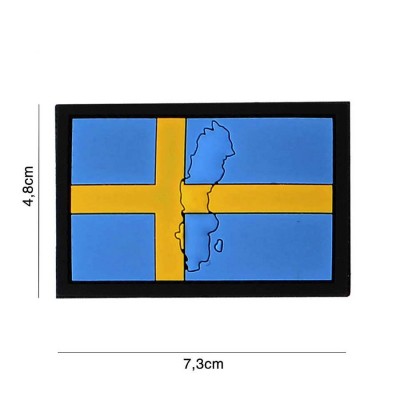 Velcro PVC patch, "Sweden with contour"
