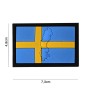 Velcro PVC embleem, "Rootsi lipp kontuuriga"