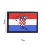 Velcro PVC embleem, "Horvaatia lipp kontuuriga"