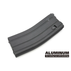  Вид сбоку черного анодированного газового магазина Guarder AR15 для Tokyo Marui MWS.