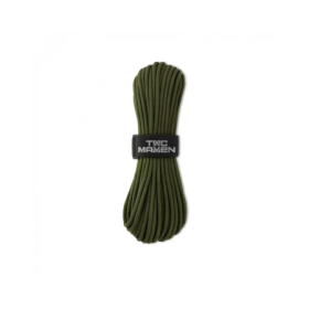 Kokkurullitud Pentagon Gordian 550 paracord koos kaasasoleva takjapaelaga.