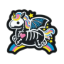 Нашивка JTG на липучке ПВХ "Skeleton Unicorn"