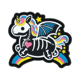 Нашивка JTG на липучке ПВХ "Skeleton Unicorn"