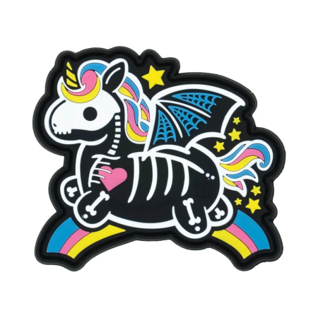 Нашивка JTG на липучке ПВХ "Skeleton Unicorn"