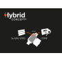 Открытый батарейный отсек фонаря ACTIK с 3 батарейками AAA и системой Hybrid Concept.